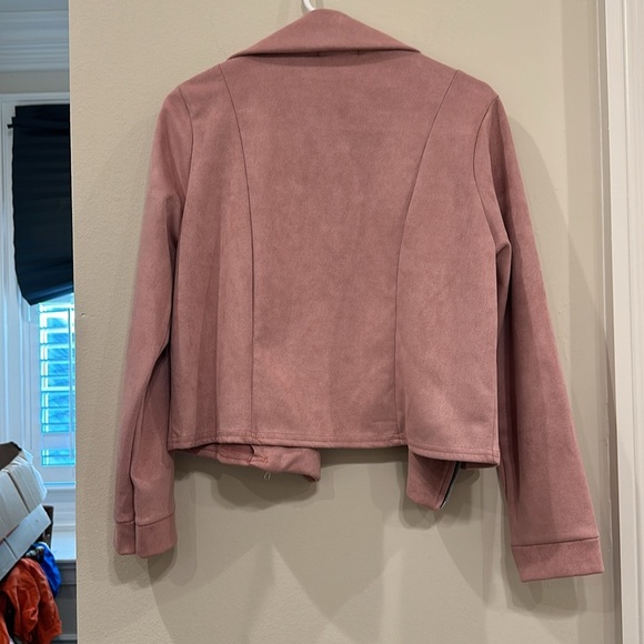 Boohoo pink velvet jacket- 10 - Picture 4 of 4